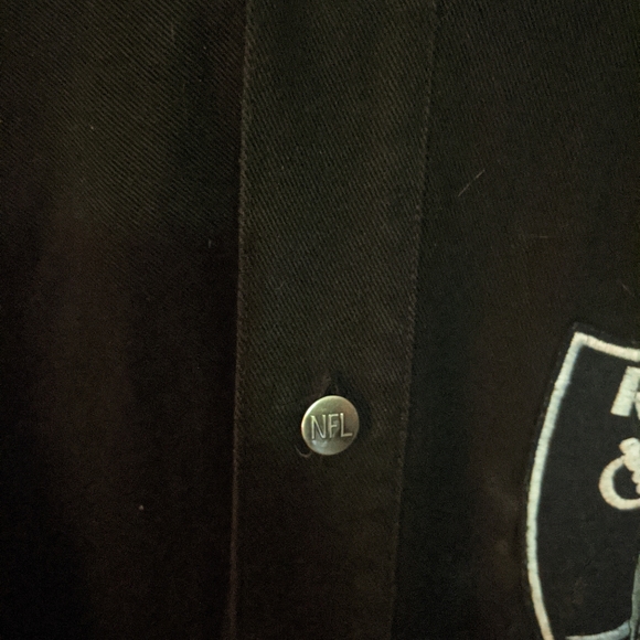 Vintage 90s Pro Player Oakland LA raiders coat jacket size L fits big - Picture 4 of 10